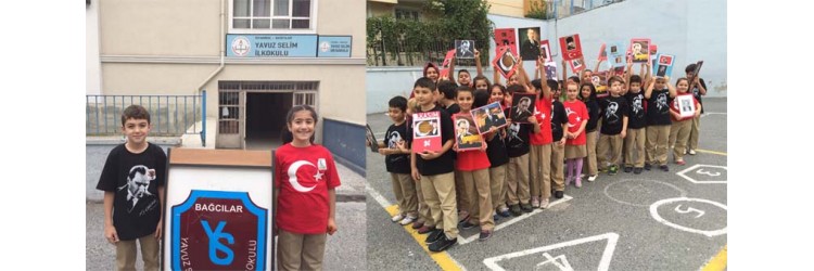 Bağcılar Yavuz Selim ilkokulu 4F Sınıfı 10 kasım tişörtleri